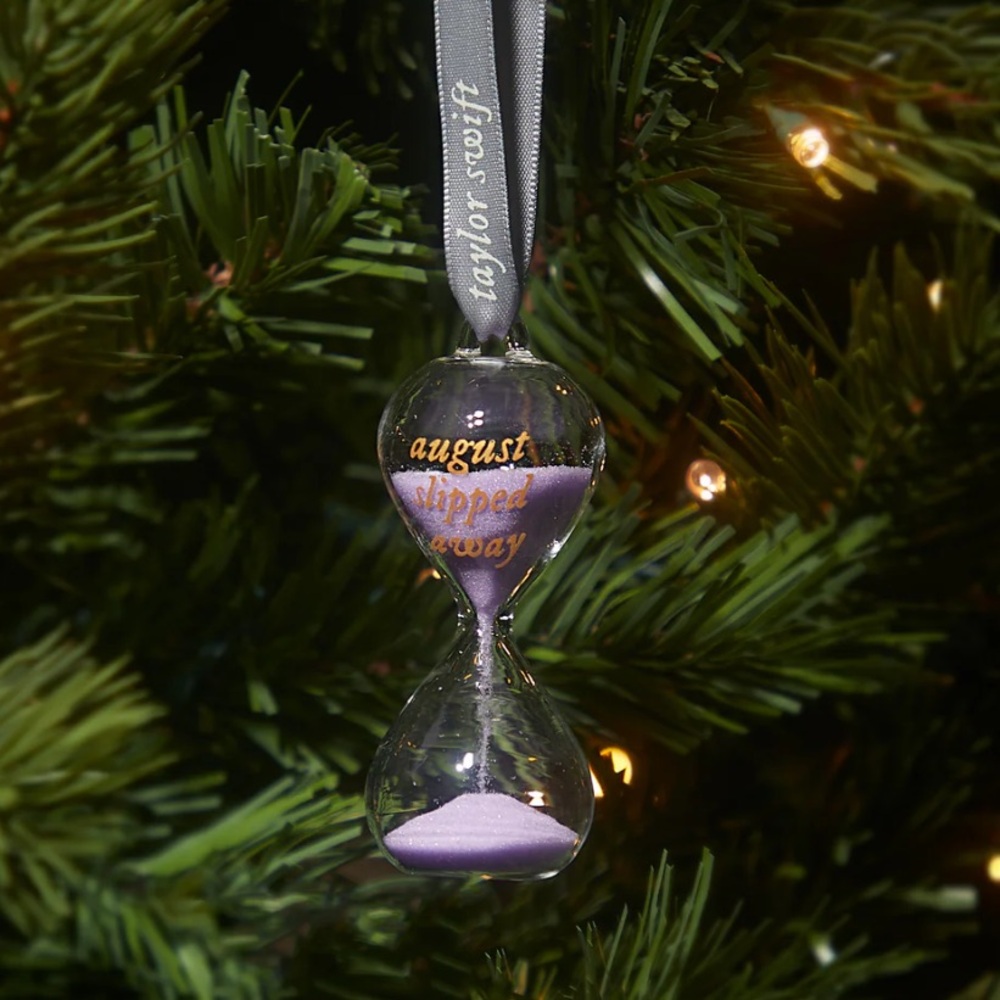 “August” Folklore Hourglass Ornament - Authentic Taylor Swift